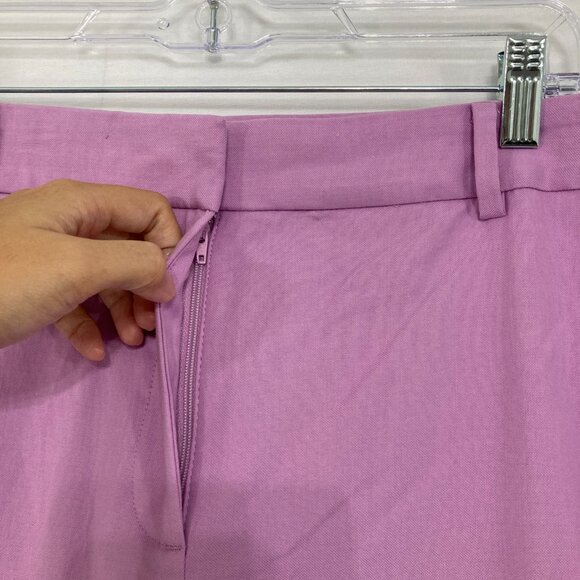 New Talbots size 16 Pink Purple Flare Kick Crop Pants Preppy Office Work - Picture 7 of 12